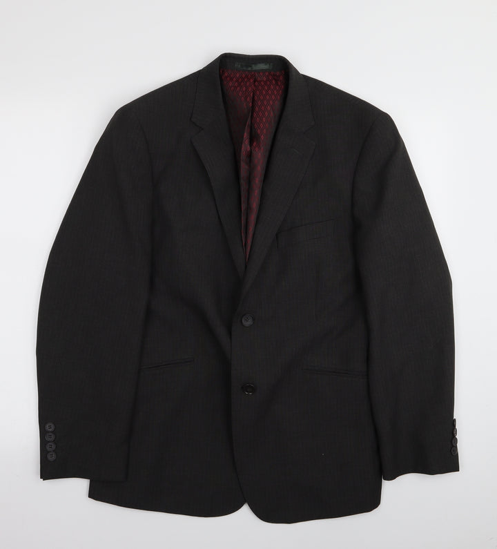 Taylor & Wright Mens Grey Striped  Jacket Blazer Size 38