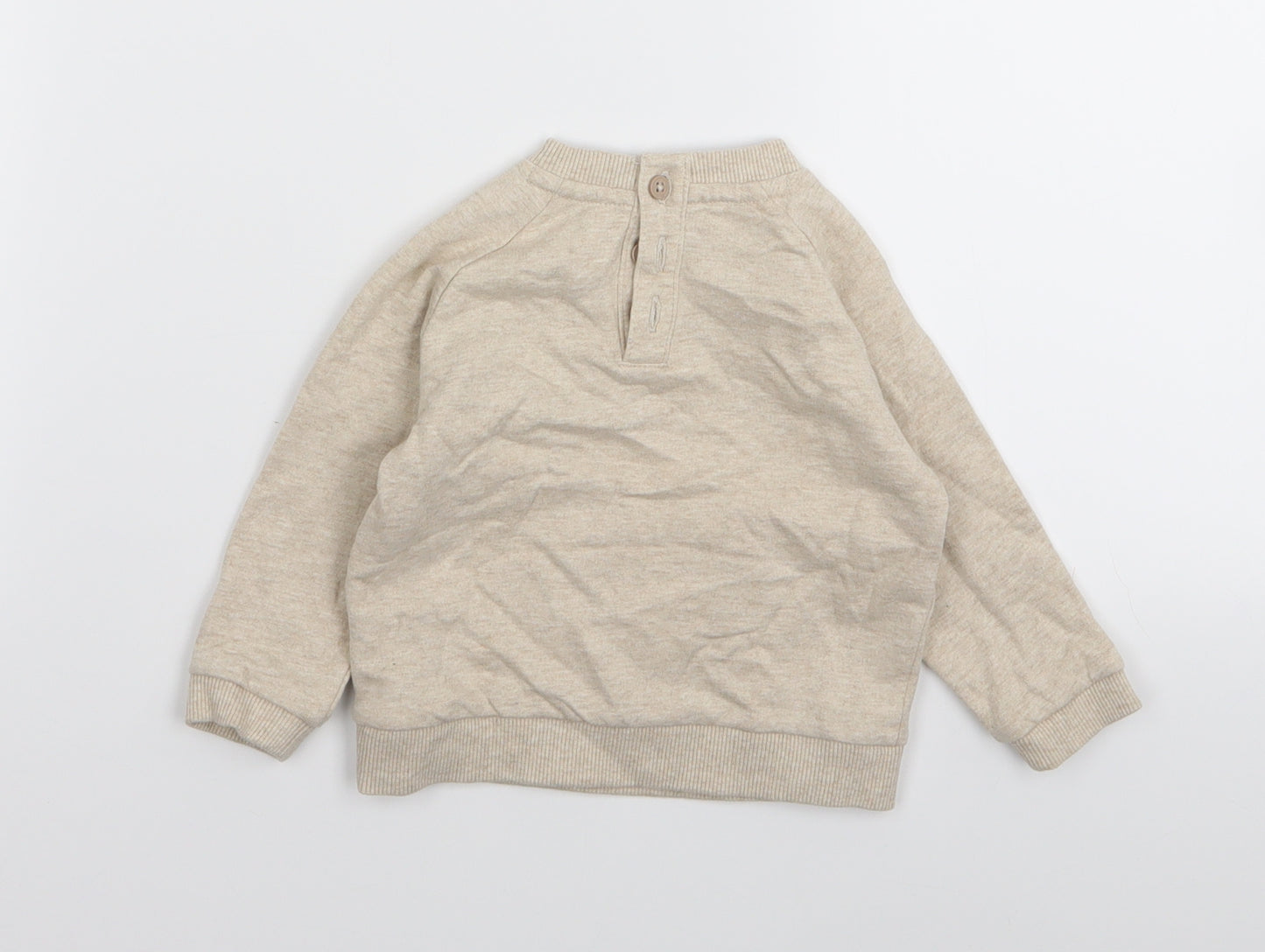 TU Baby Beige Animal Print  Pullover Jumper Size 3-6 Months