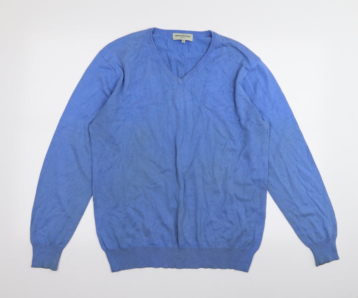 Greenwoods Mens Blue Pullover Jumper Size M