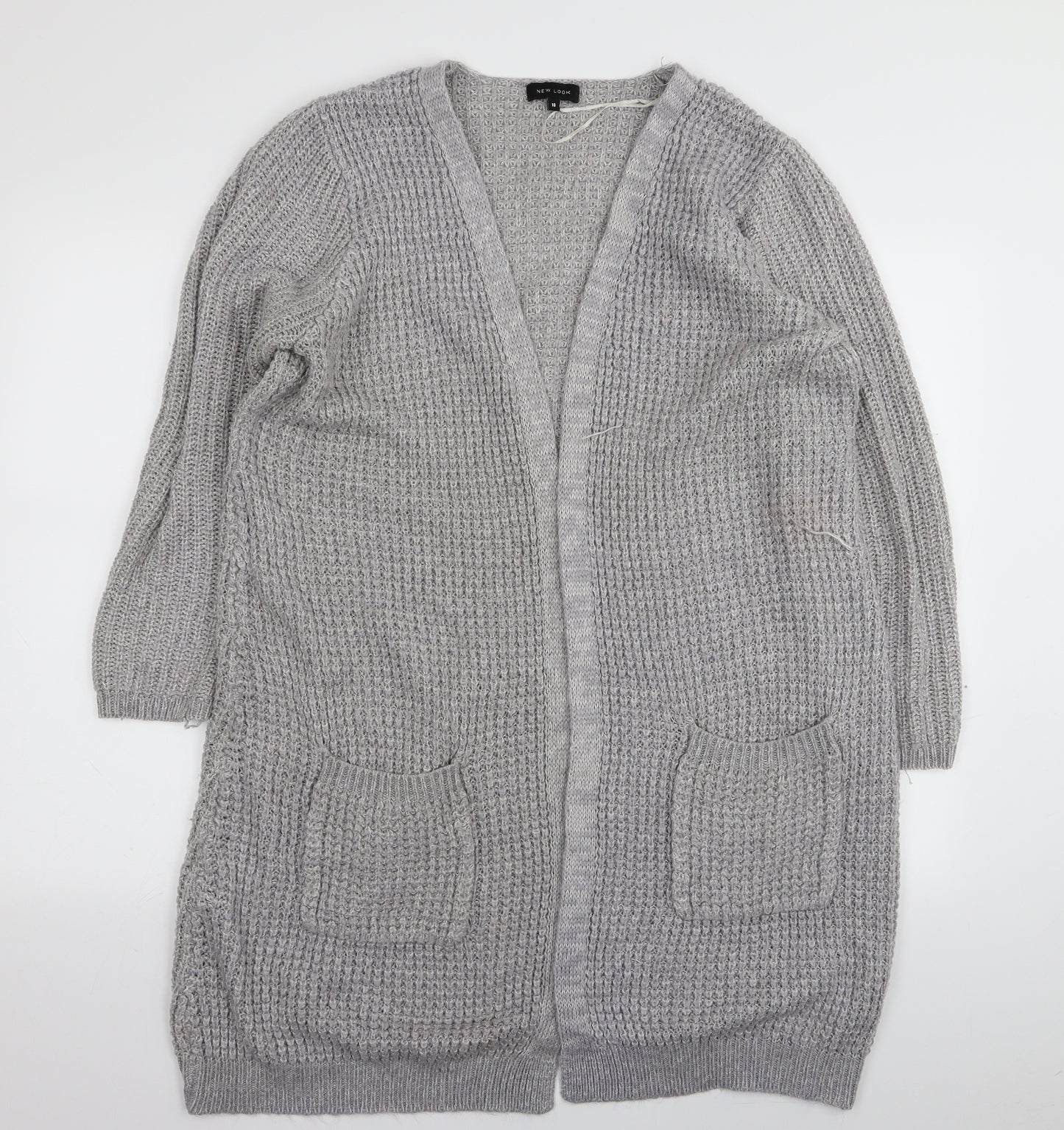 New Look Womens Grey   Cardigan Jumper Size 16