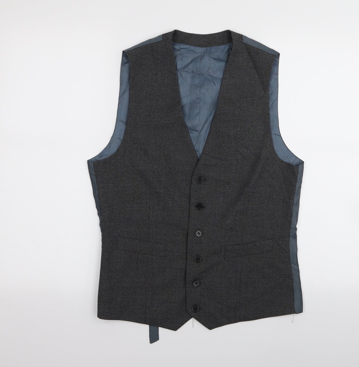 Skopes Mens Multicoloured Houndstooth  Jacket Suit Waistcoat Size 36