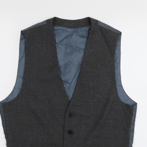 Skopes Mens Multicoloured Houndstooth  Jacket Suit Waistcoat Size 36