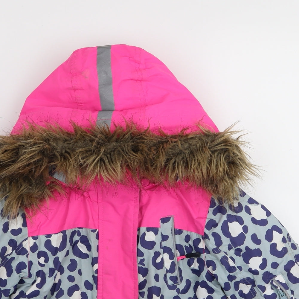 Boden Girls Multicoloured Animal Print  Basic Coat Coat Size 3-4 Years