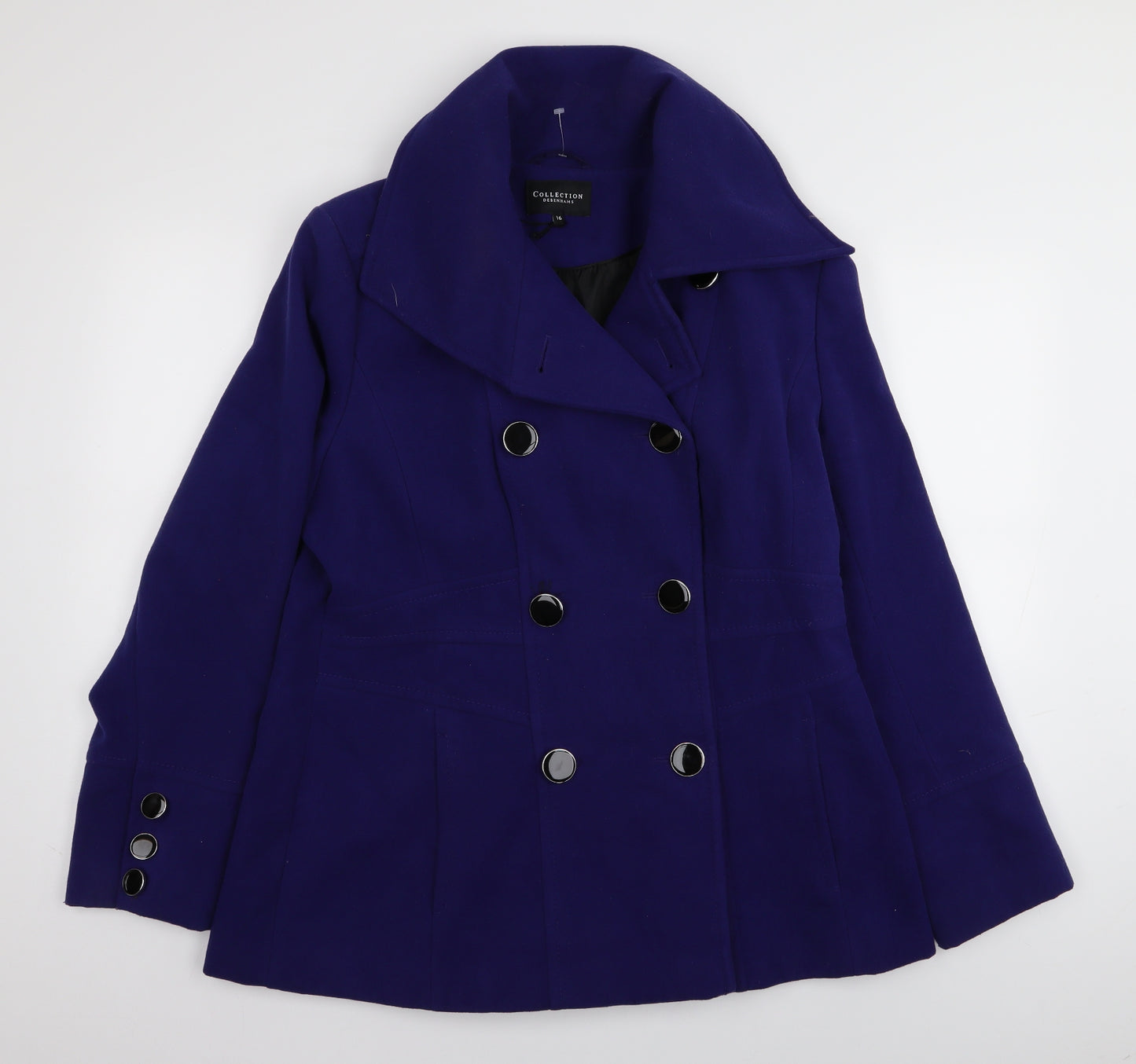 Debenhams Womens Purple   Overcoat Coat Size 16