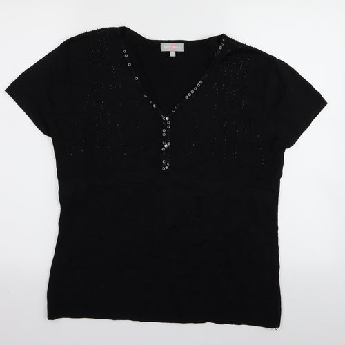 Key West Womens Black   Basic T-Shirt Size XL