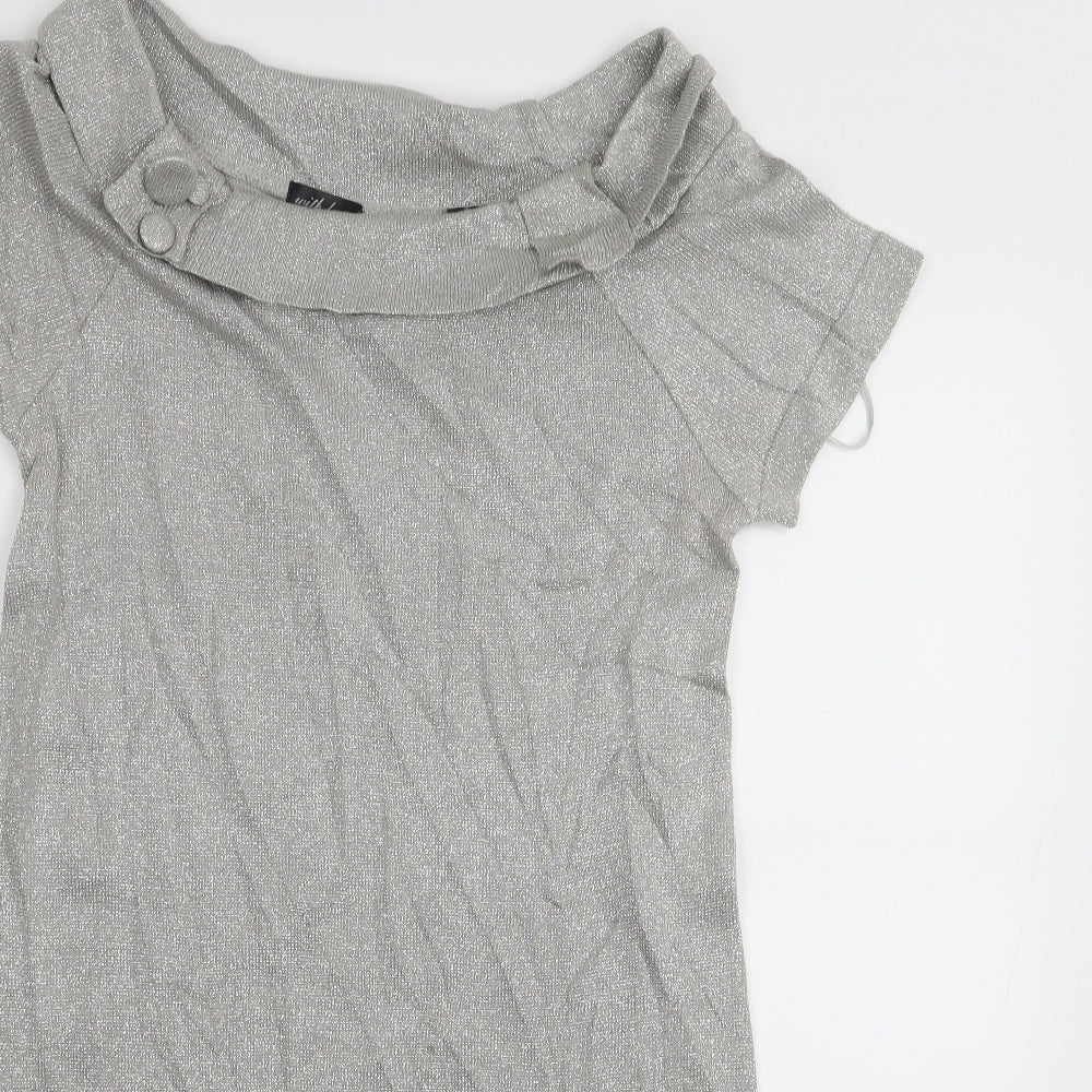 River Island Womens Silver   A-Line  Size 12