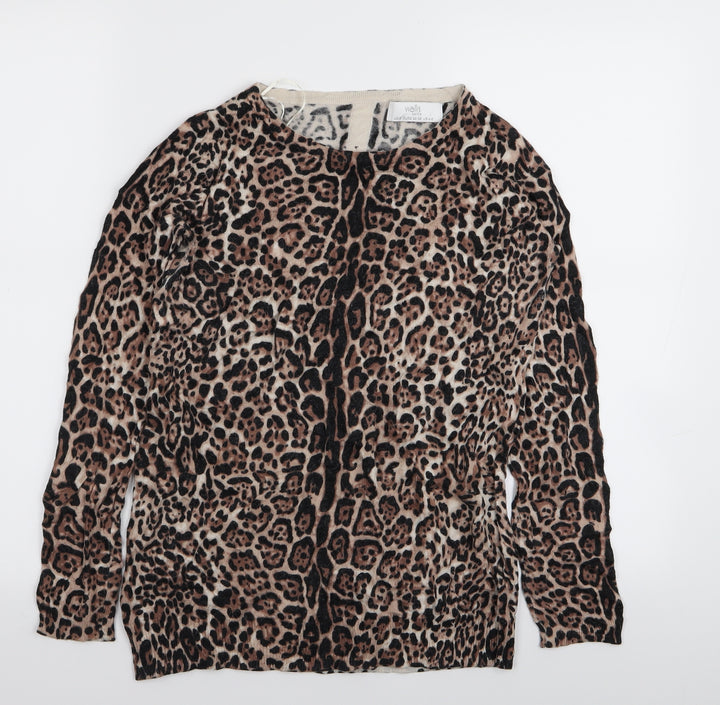 Wallis Womens Multicoloured Animal Print  Basic T-Shirt Size S