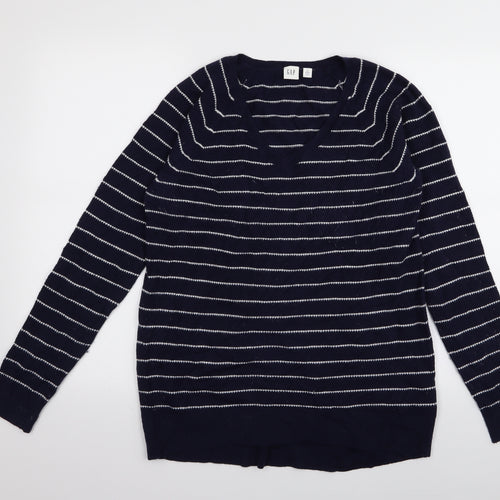 Gap Mens Blue Striped  Pullover Jumper Size M