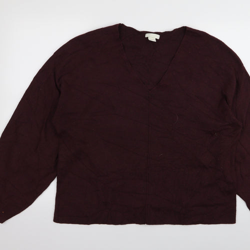 H&M Womens Red   Pullover Jumper Size M