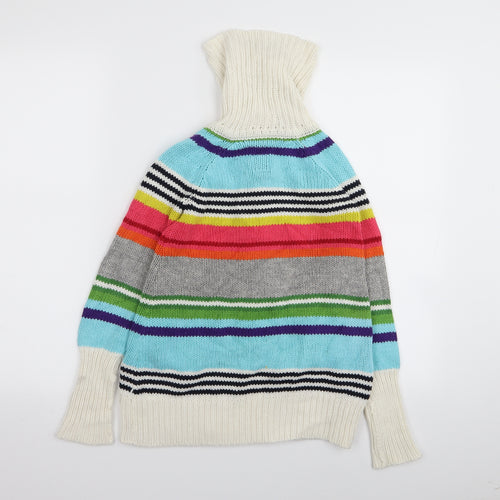 Gap Girls Multicoloured Striped  Cardigan Jumper Size 6-7 Years