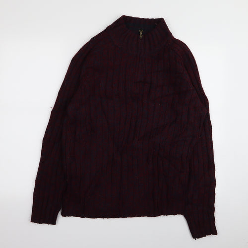 M&S Mens Red   Pullover Jumper Size M