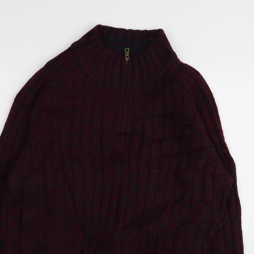 M&S Mens Red   Pullover Jumper Size M