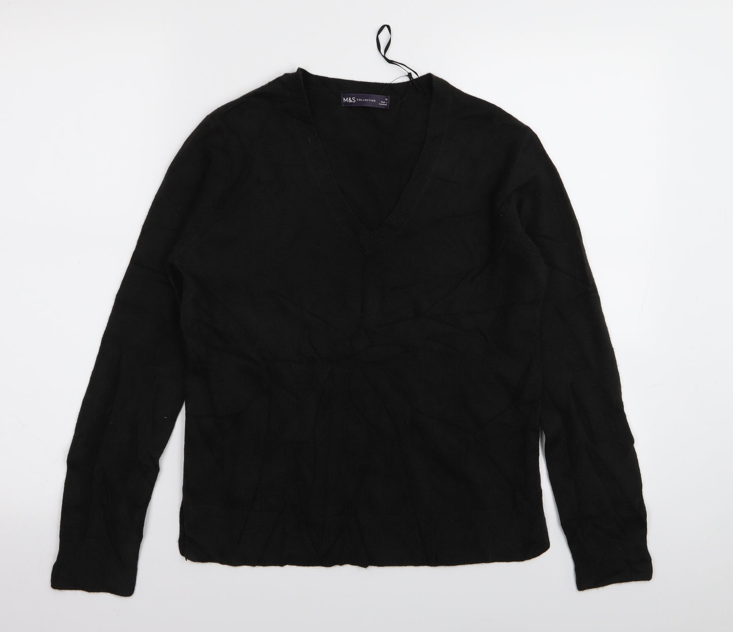 M&S Womens Black   Pullover Jumper Size 10