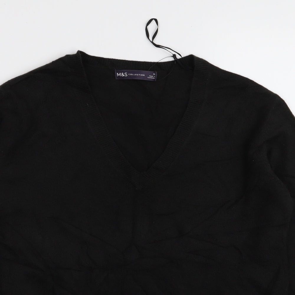 M&S Womens Black   Pullover Jumper Size 10