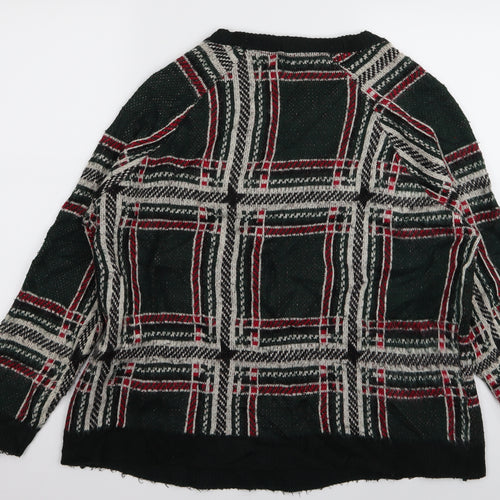 Cooperative Mens Green Check  Pullover Jumper Size M