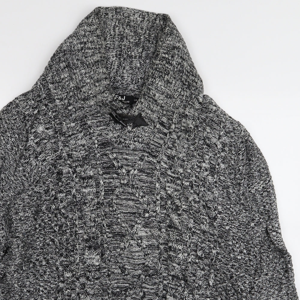 F&J Mens Grey   Pullover Jumper Size L