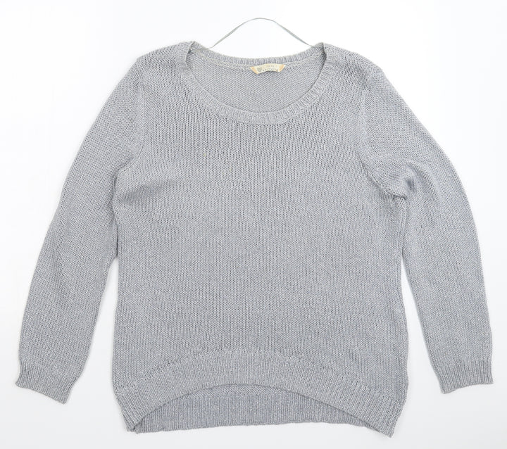 BHS Womens Silver  Knit Pullover Jumper Size 16