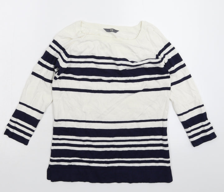 BHS Womens Multicoloured Striped Knit Pullover Jumper Size 8
