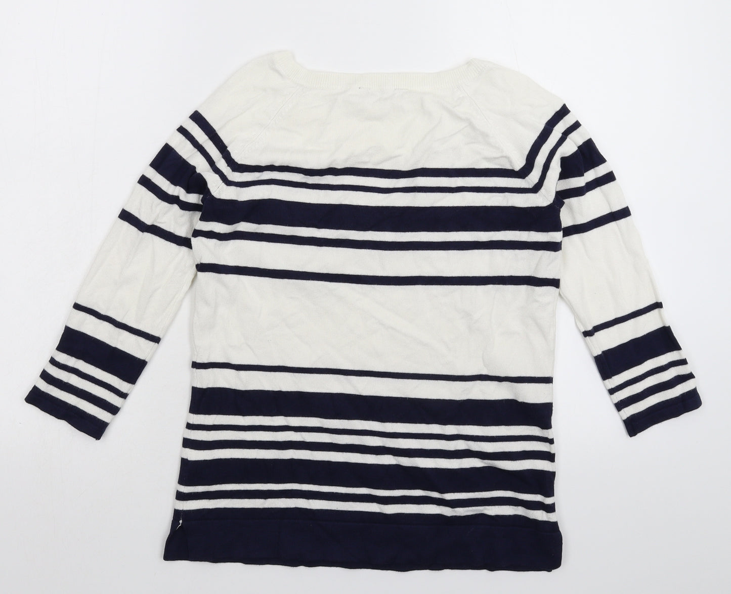 BHS Womens Multicoloured Striped Knit Pullover Jumper Size 8