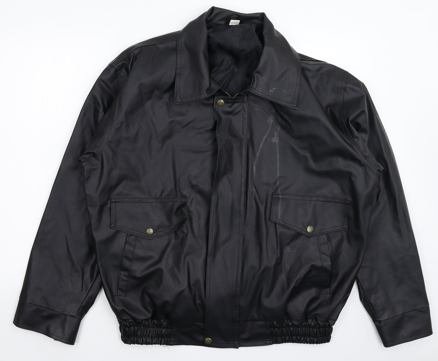 Preworn Mens Black   Jacket  Size XL  - Faux Leather