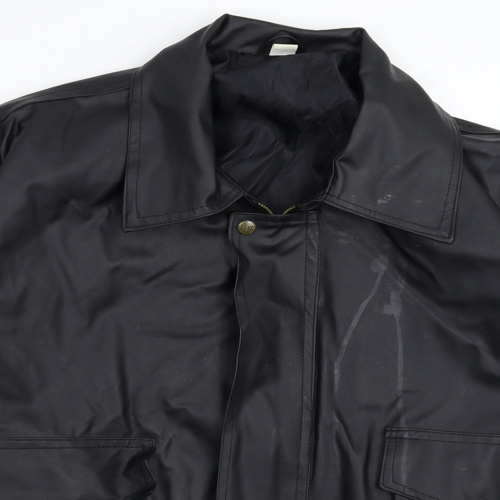 Preworn Mens Black   Jacket  Size XL  - Faux Leather