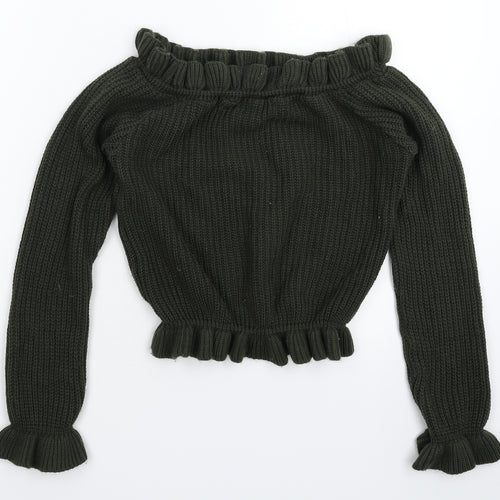 Select Womens Green  Knit Pullover Jumper Size 10