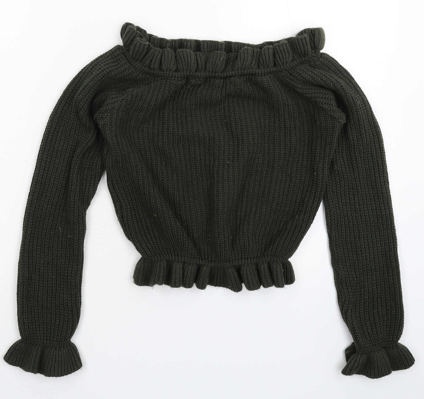 Select Womens Green  Knit Pullover Jumper Size 10
