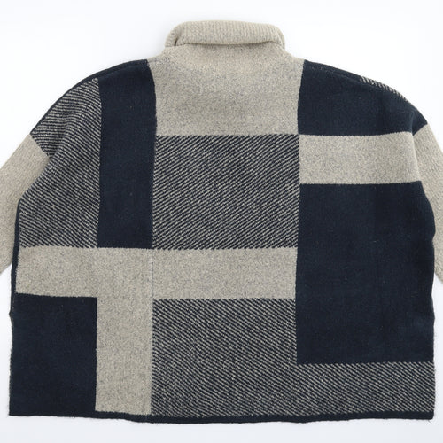 TU Womens Multicoloured Geometric Knit Pullover Jumper Size M