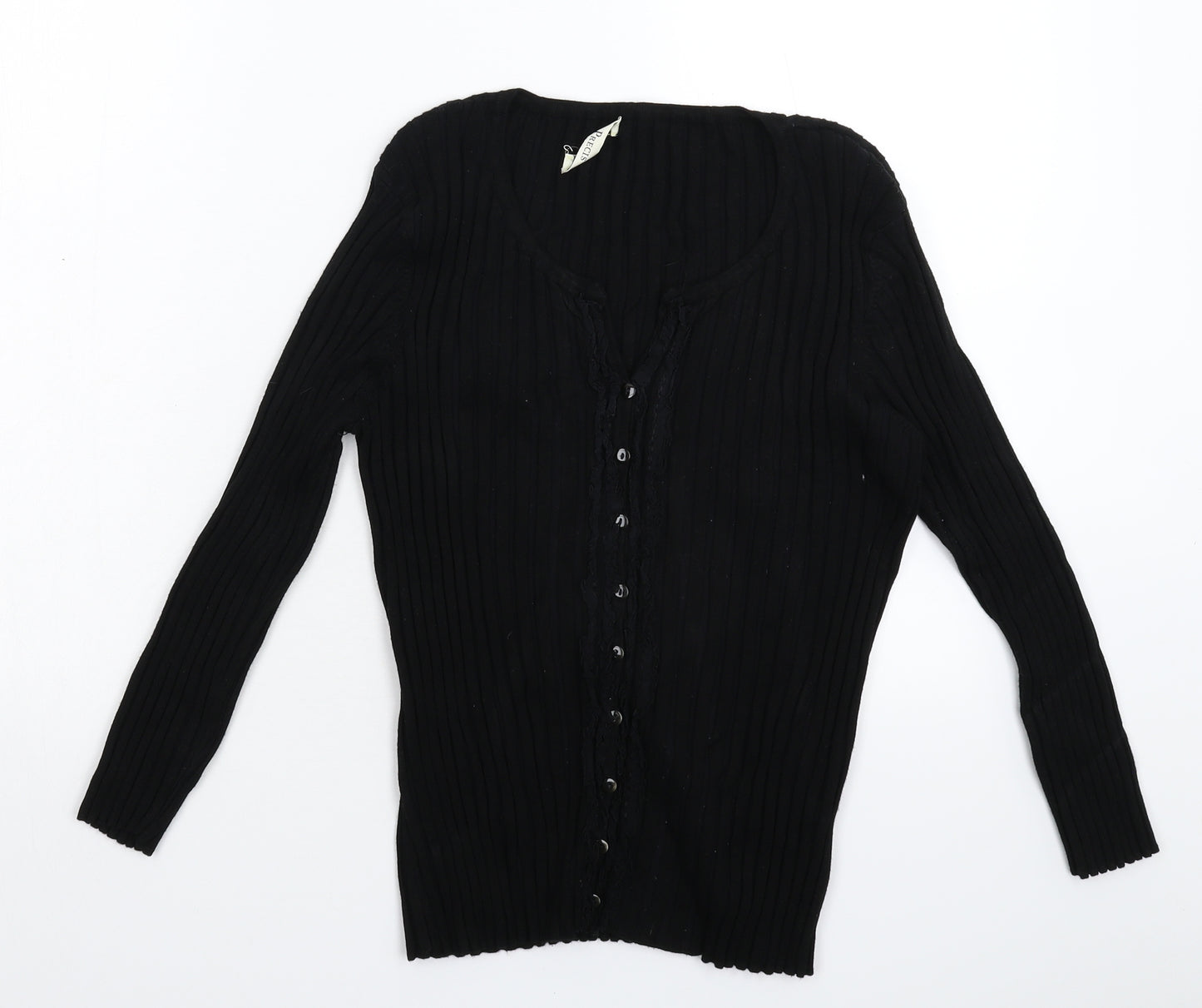 Precis Womens Black  Knit Cardigan Jumper Size M