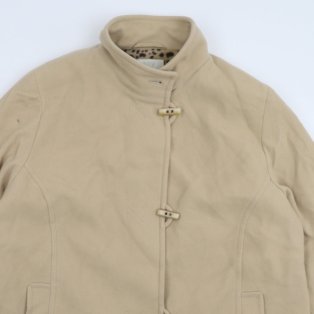 Marks and Spencer Womens Beige   Overcoat Coat Size 18
