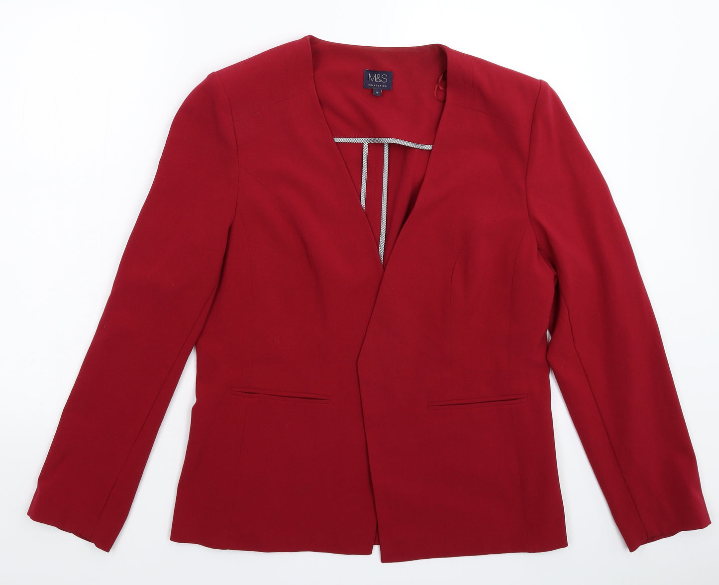 Marks and Spencer Womens Red   Jacket Suit Jacket Size 16