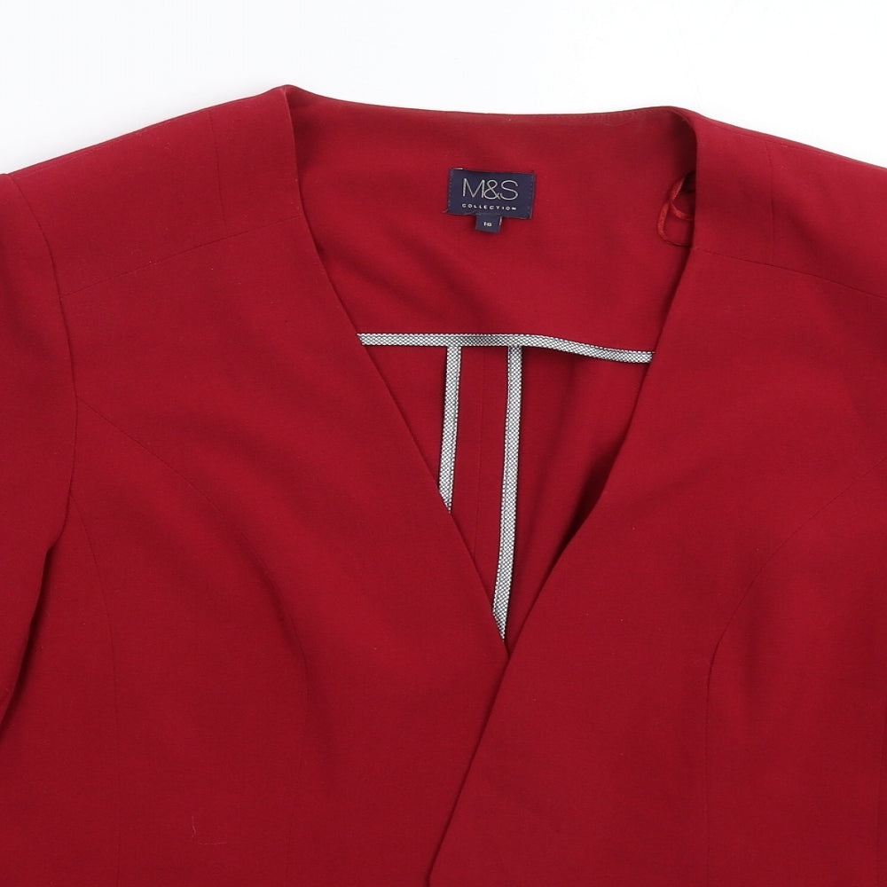 Marks and Spencer Womens Red   Jacket Suit Jacket Size 16