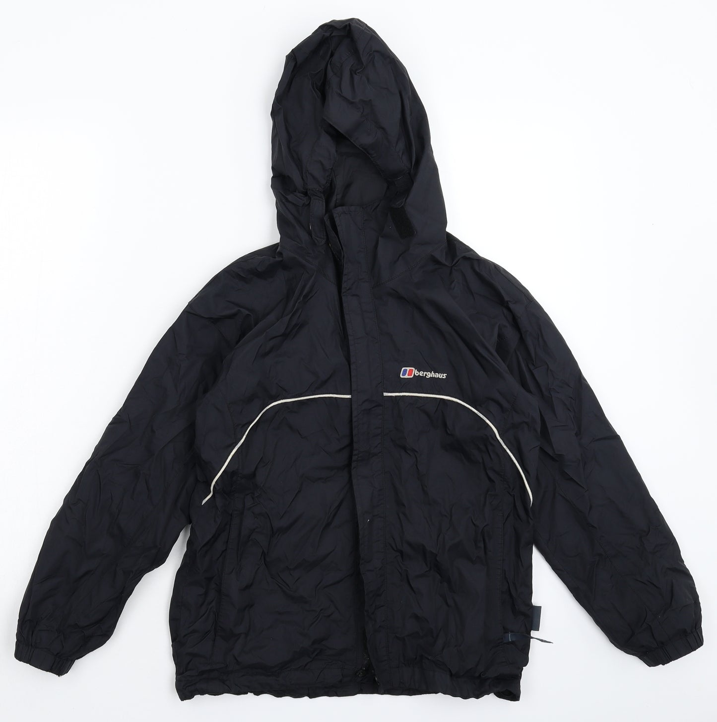 Berghaus Boys Black Batik  Rain Coat Coat Size 9-10 Years