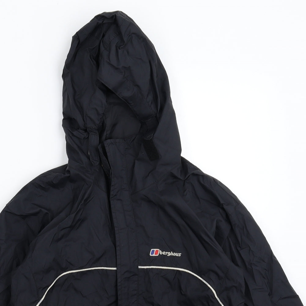 Berghaus Boys Black Batik  Rain Coat Coat Size 9-10 Years