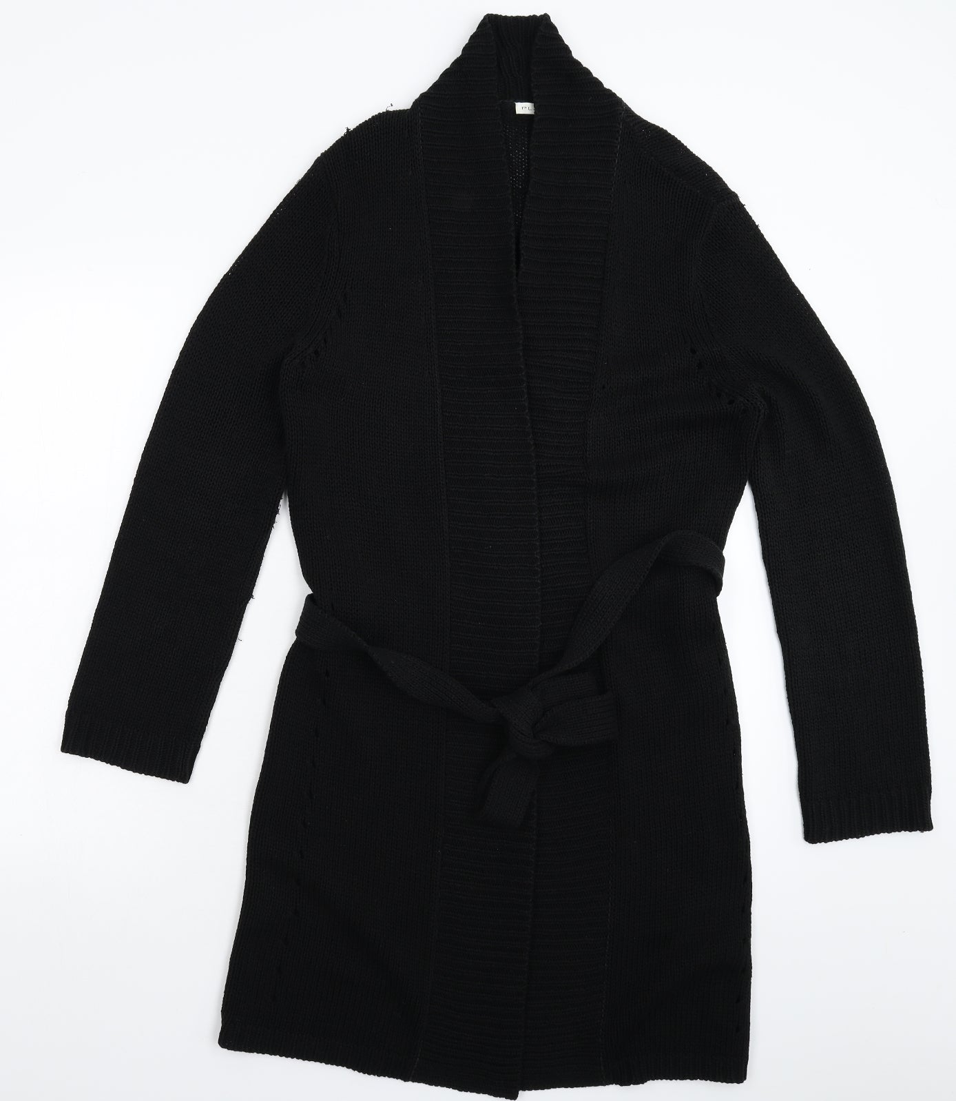 Planet Womens Black  Knit Cardigan Jumper Size M