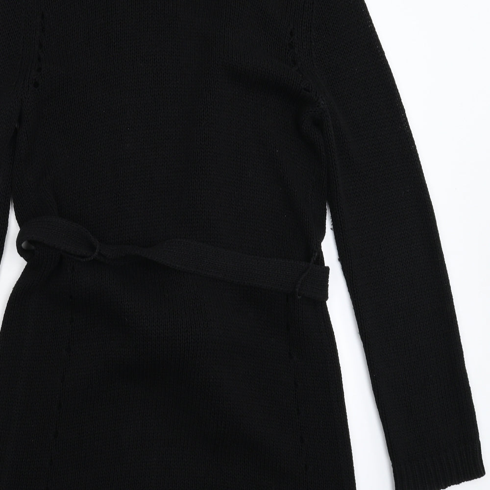 Planet Womens Black  Knit Cardigan Jumper Size M