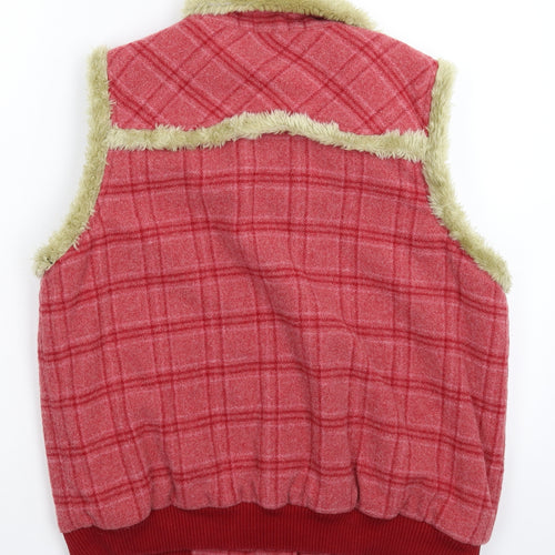 George Womens Pink Check  Gilet Jacket Size 16