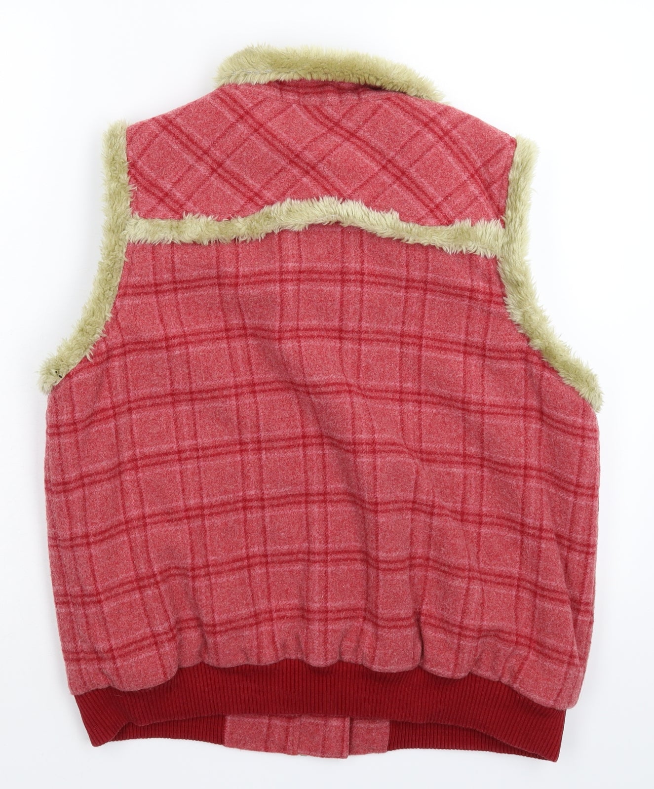 George Womens Pink Check  Gilet Jacket Size 16