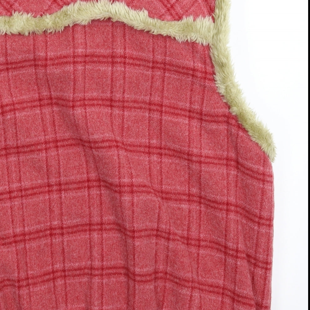 George Womens Pink Check  Gilet Jacket Size 16