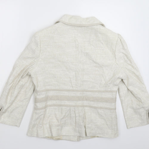 Principles Womens Grey Striped  Jacket Blazer Size 14