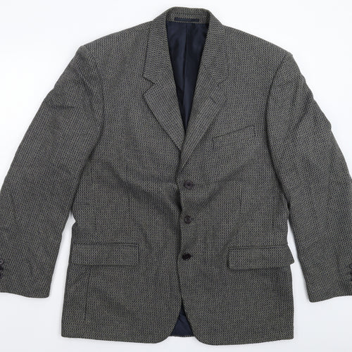 Greenwoods Mens Grey Striped  Jacket Blazer Size 42