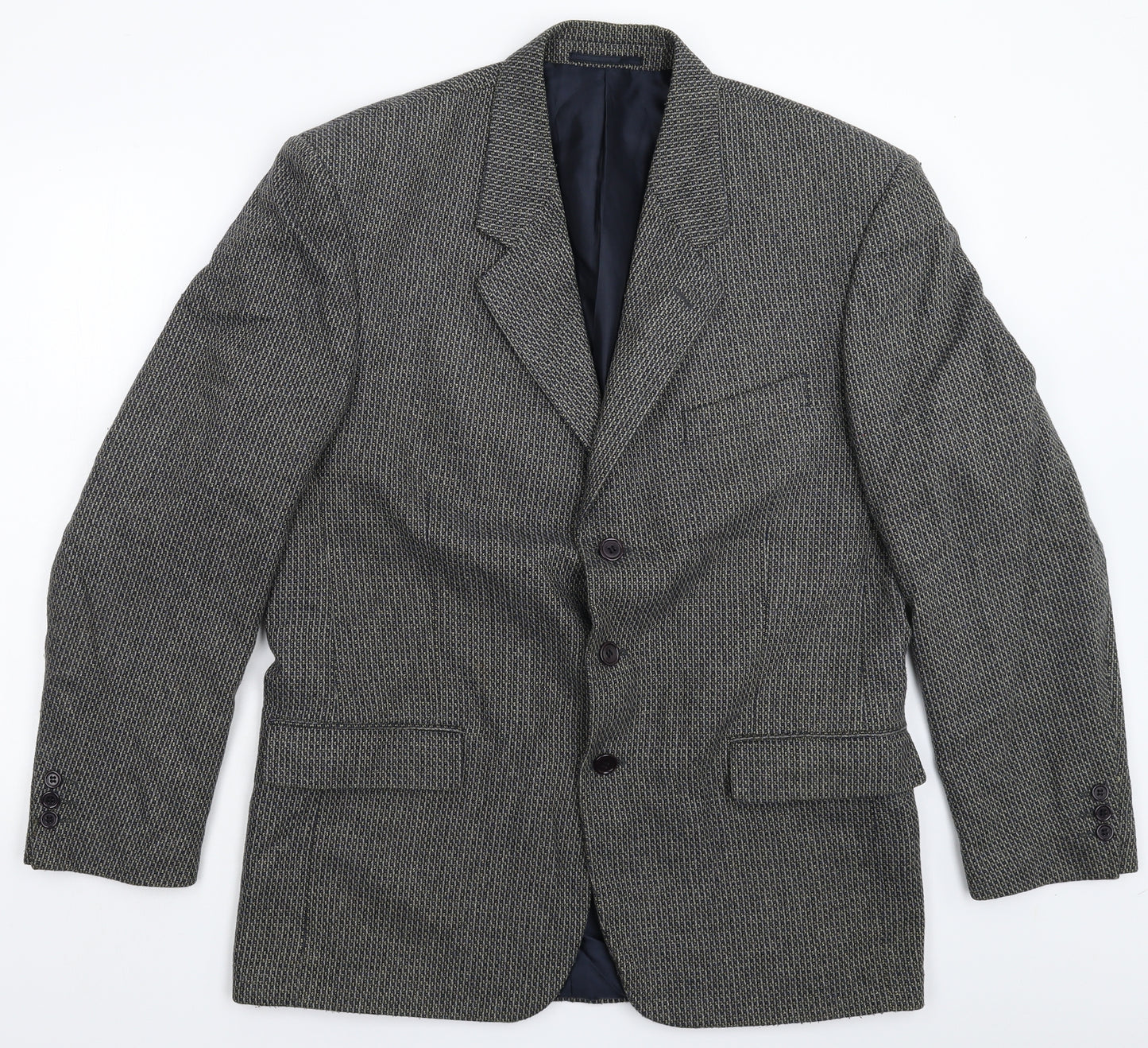 Greenwoods Mens Grey Striped  Jacket Blazer Size 42