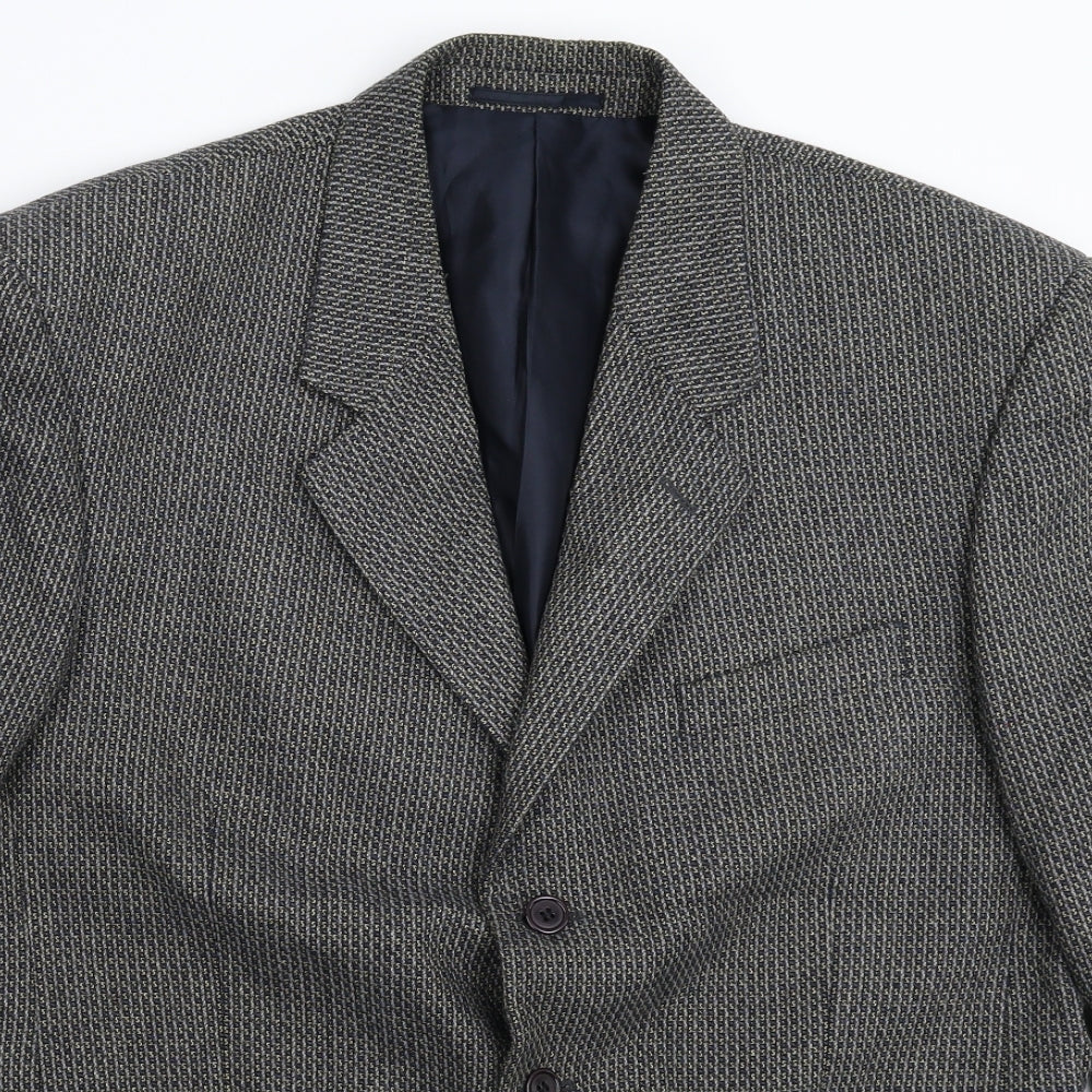Greenwoods Mens Grey Striped  Jacket Blazer Size 42