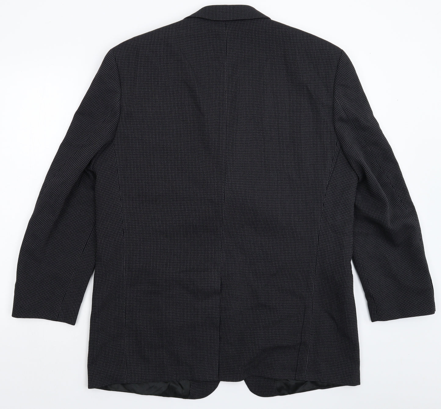 Rene Lezard Mens Black Striped  Jacket Suit Jacket Size 44
