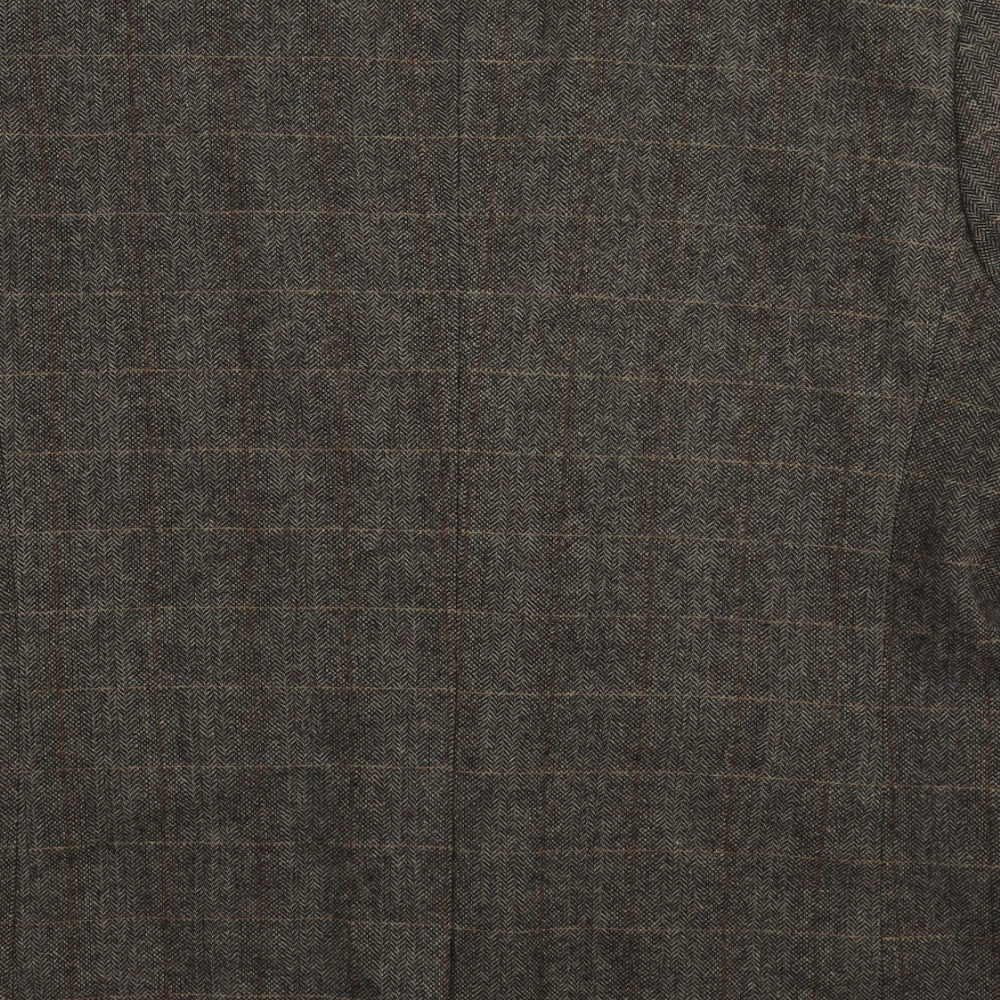Cedar Wood State Mens Grey Herringbone  Jacket Blazer Size XL