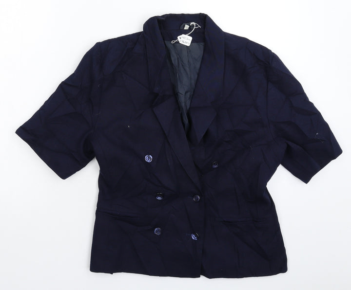 C&A Womens Blue Jacket Suit Jacket Size 12
