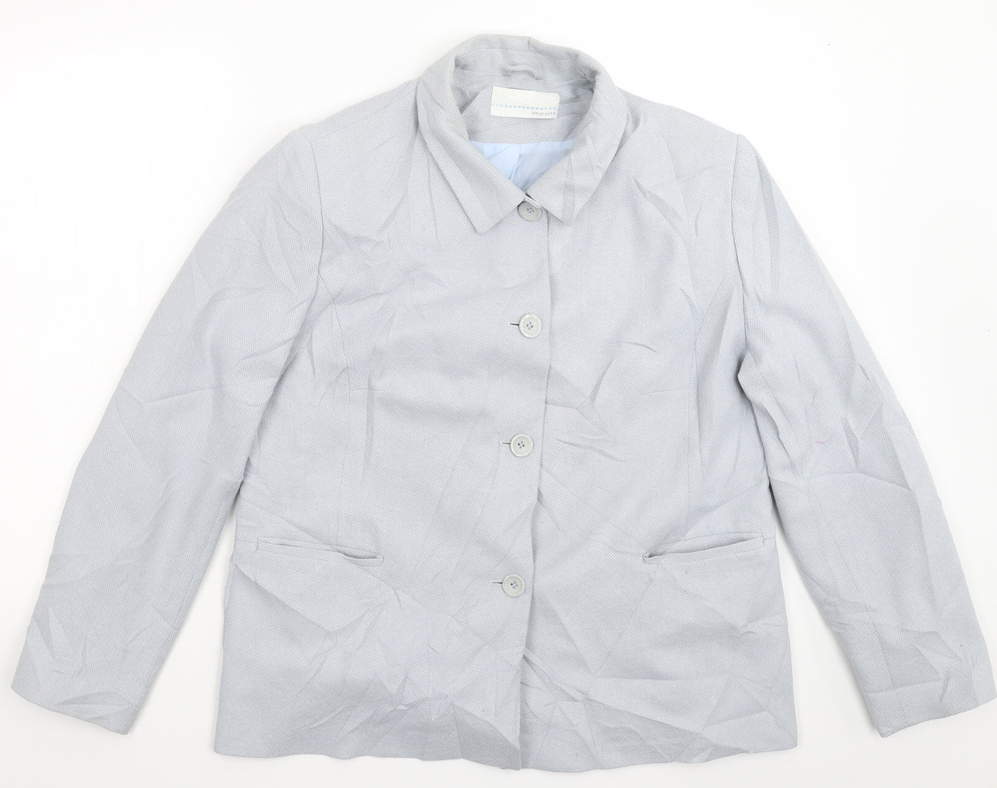 AMARANTO Womens Grey   Jacket Blazer Size 20