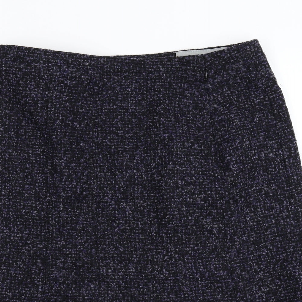 NEXT Womens Purple  Knit Flare Skirt Size 10