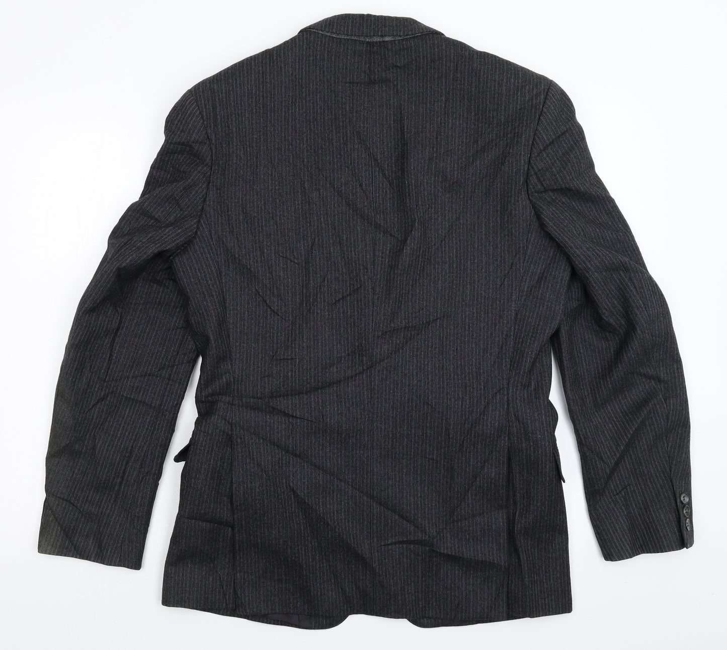 Burton Mens Black Striped  Jacket Suit Jacket Size 38