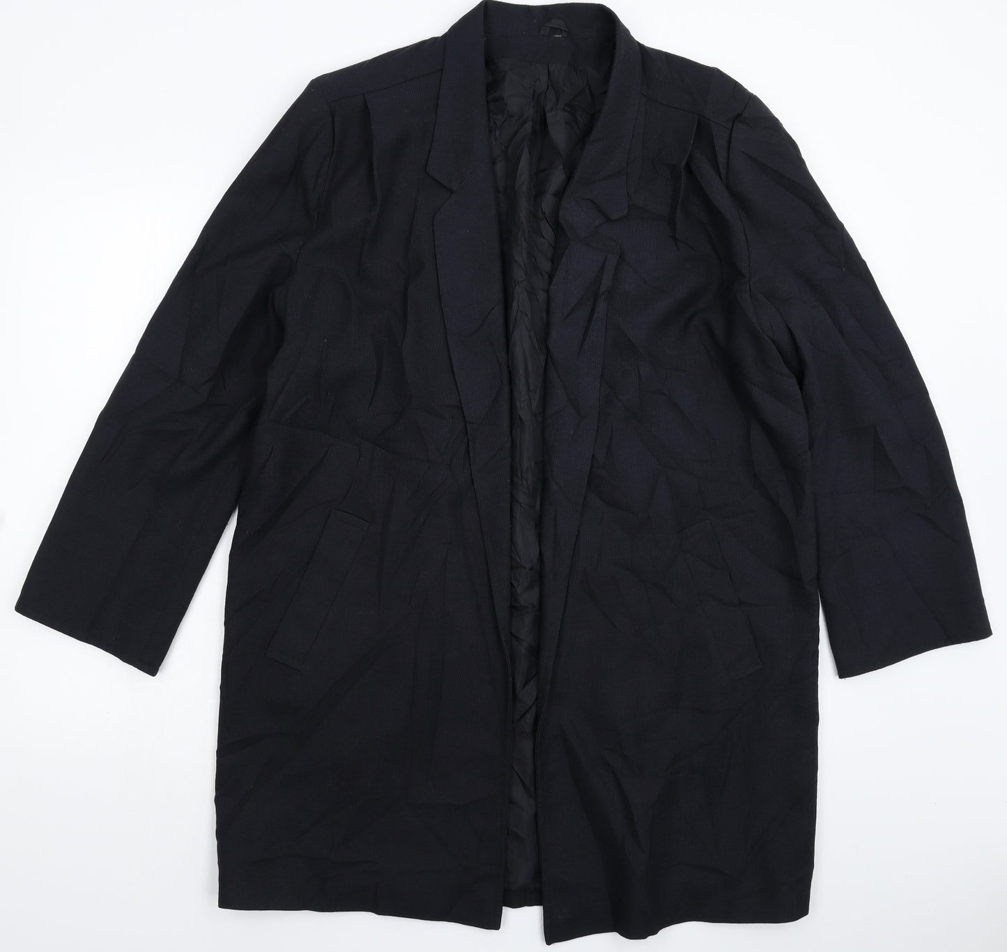 Preworn Womens Blue   Overcoat Coat Size 20